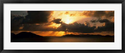 Framed Sunset British Virgin Islands Print