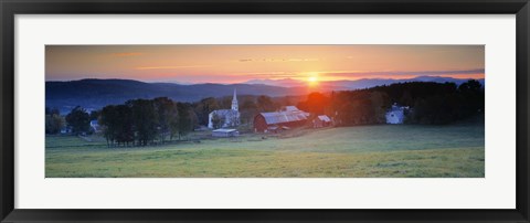 Framed Sunrise Peacham VT USA Print