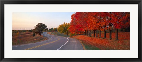 Framed Fall Road IL Print