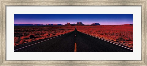 Framed Road Monument Valley Tribal Park UT USA Print
