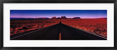 Framed Road Monument Valley Tribal Park UT USA Print