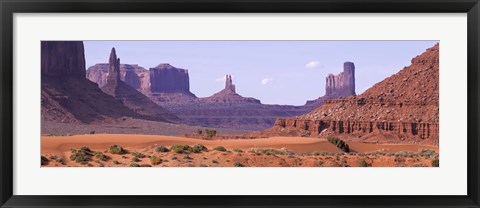 Framed View To Northwest From 1st Marker In The Valley, Monument Valley, Arizona, USA, Print