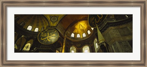 Framed Low angle view of a ceiling, Aya Sophia, Istanbul, Turkey Print