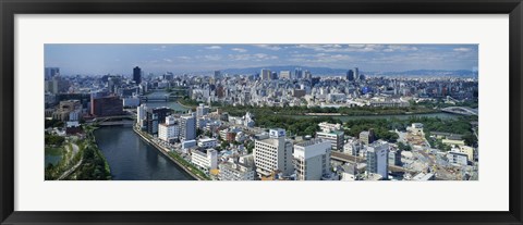 Framed Neya River Osaka Japan Print