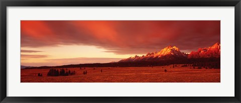 Framed Sunrise Grand Teton National Park WY Print