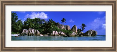 Framed La Digue, Island, The Seychelles, Africa Print