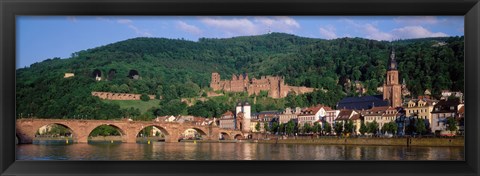 Framed Germany, Heidelberg, Neckar River Print