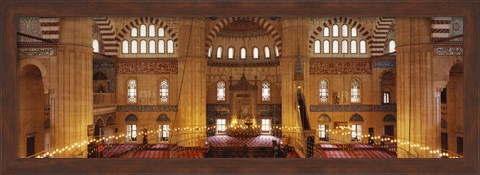 Framed Interiors of a mosque, Selimiye Mosque, Edirne, Turkey Print