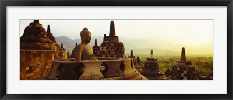 Framed Indonesia, Java, Borobudur Temple Print