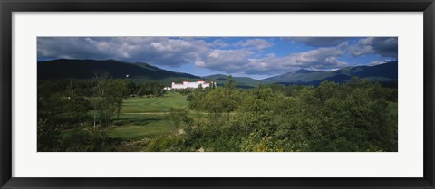 Framed Hotel in the forest, Mount Washington Hotel, Bretton Woods, New Hampshire, USA Print