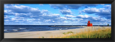 Framed Big Red Lighthouse, Holland, Michigan, USA Print