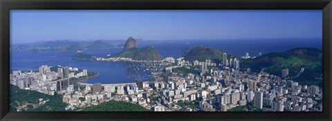 Framed Skyline, Cityscape, Coastal City, Rio De Janeiro, Brazil Print