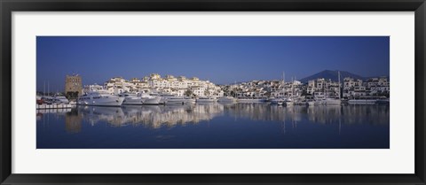 Framed Buildings at the waterfront, Marbella, Spain Print