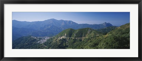 Framed High angle view of mountains, Benarraba, Gibraltar, Andalusia, Spain Print