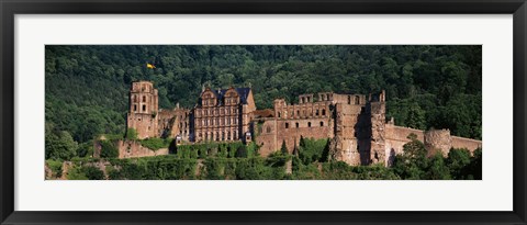 Framed Castle on a hillside, Heidelberg, Baden-Wurttemberg, Germany Print