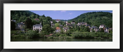 Framed Houses on a hillside, Neckar River, Heidelberg, Baden-Wurttemberg, Germany Print