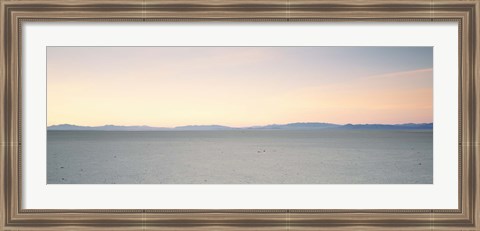 Framed Desert at sunrise, Black Rock Desert, Gerlach, Nevada, USA Print