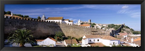 Framed Wall around a town, Obidos Portugal Print