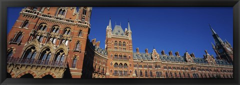 Framed Low angle view of a building, St. Pancras Railway Station, London, England Print