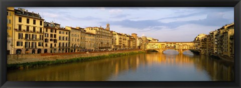 Framed Ponte Vecchio, Arno River, Florence, Tuscany, Italy Print