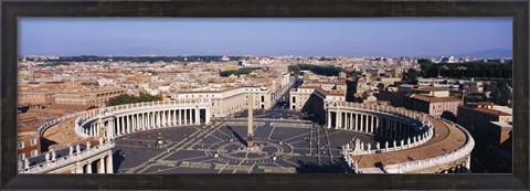 Framed High angle view of a town, St. Peter&#39;s Square, Vatican City, Rome, Italy Print