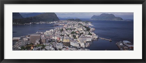 Framed Cityscape Alesund Norway Print