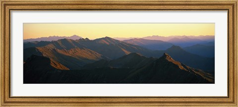 Framed Harris Mountains New Zealand Print