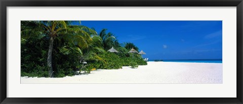 Framed Beach in The Maldives Print