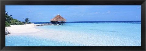 Framed Pier in The Maldives Print