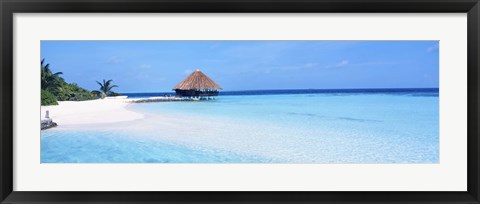 Framed Pier in The Maldives Print