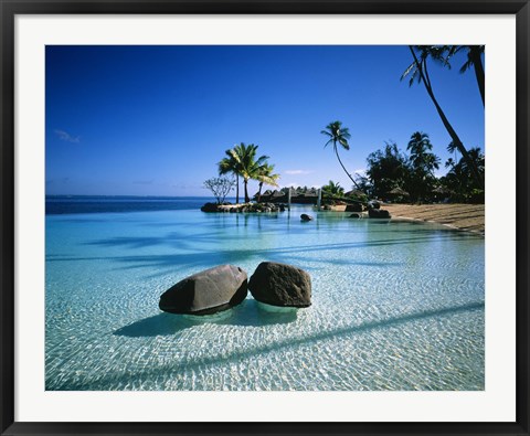 Framed Resort Tahiti French Polynesia Print