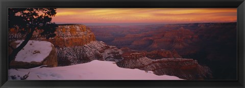 Framed Rock formations on a landscape, Grand Canyon National Park, Arizona, USA Print