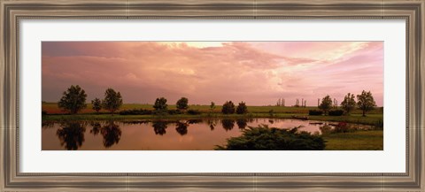 Framed Country pond IL USA Print