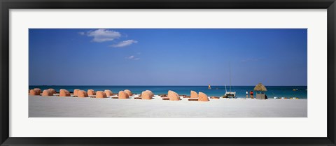 Framed Beach Scene, Miami, Florida, USA Print