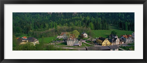 Framed Village Of Hohen-Schwangau in summer, Bavaria, Germany Print