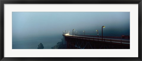 Framed Highway In Fog, San Francisco, California, USA Print