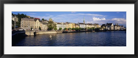 Framed Switzerland, Zurich, Limmat River Print