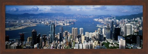 Framed Hong Kong with Cloudy Sky, China Print