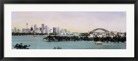 Framed Sydney Harbor, New South Wales, United Kingdom, Australia Print