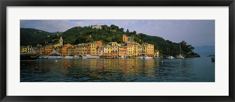 Framed Town at the waterfront, Portofino, Italy Print