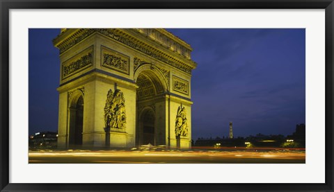 Framed Low angle view of a monument, Arc De Triomphe, Paris, France Print