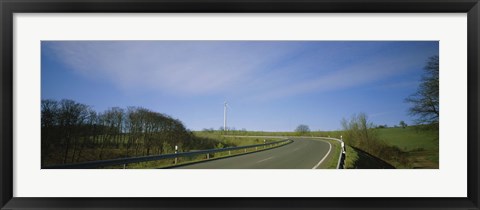 Framed Empty road passing through a landscape, Freisen, Germany Print