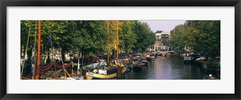 Framed View of a Canal, Netherlands, Amsterdam Print