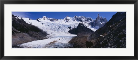 Framed Glacier on a mountain range, Argentine Glaciers National Park, Patagonia, Argentina Print