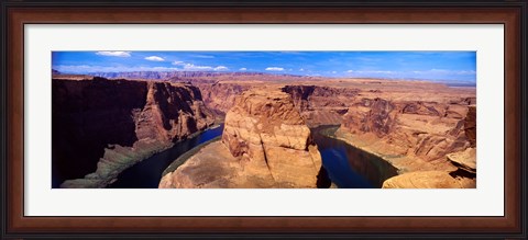 Framed Muleshoe Bend at a river, Colorado River, Arizona, USA Print