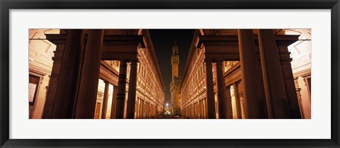 Framed Uffizi Museum, Palace Vecchio, Florence, Italy Print