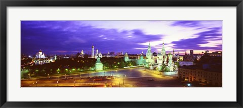 Framed Russia, Moscow, Red Square at night Print