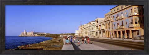 Framed Street, Buildings, Old Havana, Cuba Print