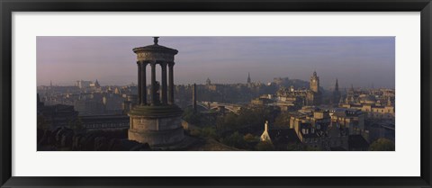 Framed High angle view of a monument in a city, Edinburgh, Scotland Print