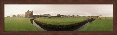 Framed Golf course with buildings in the background, The Royal and Ancient Golf Club, St. Andrews, Fife, Scotland Print